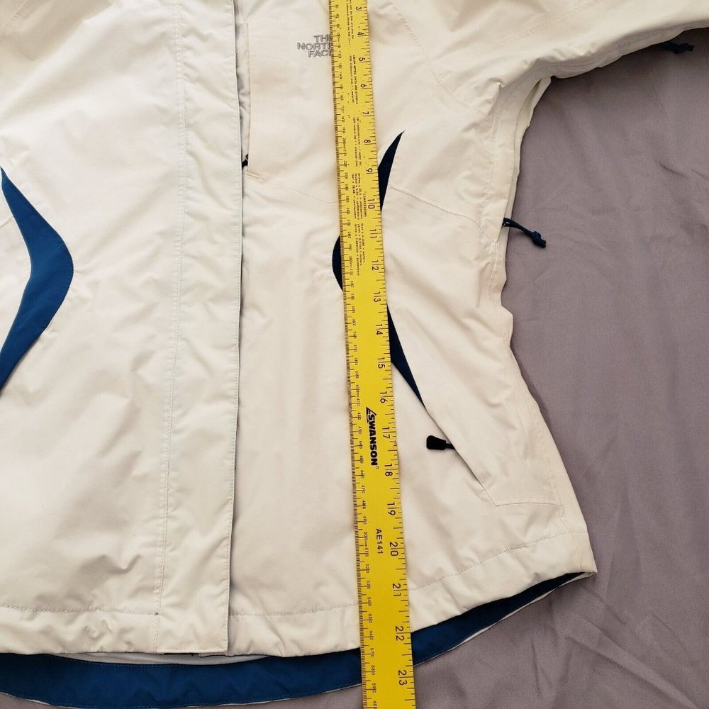 The NORTH FACE HyVent DT White Ivory /Blue Rain Coat Jacket Hooded Women’s XS - Picture 11 of 11